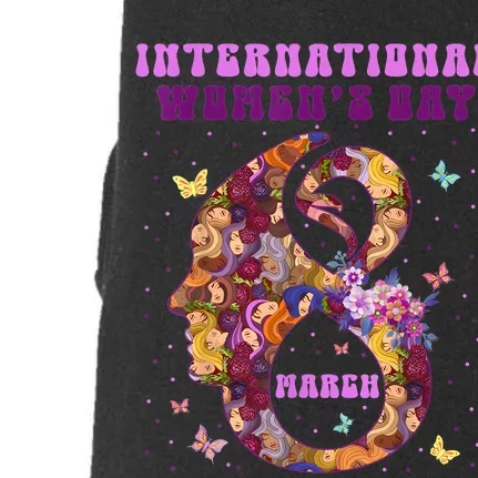 International Women Day 8 March 2024 Flowers Doggie 3-End Fleece Hoodie