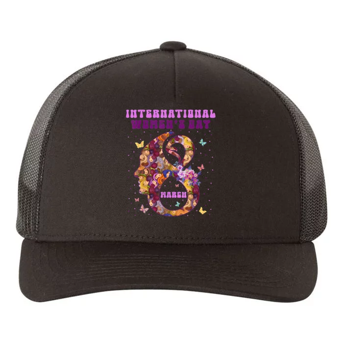 International Women Day 8 March 2024 Flowers Yupoong Adult 5-Panel Trucker Hat