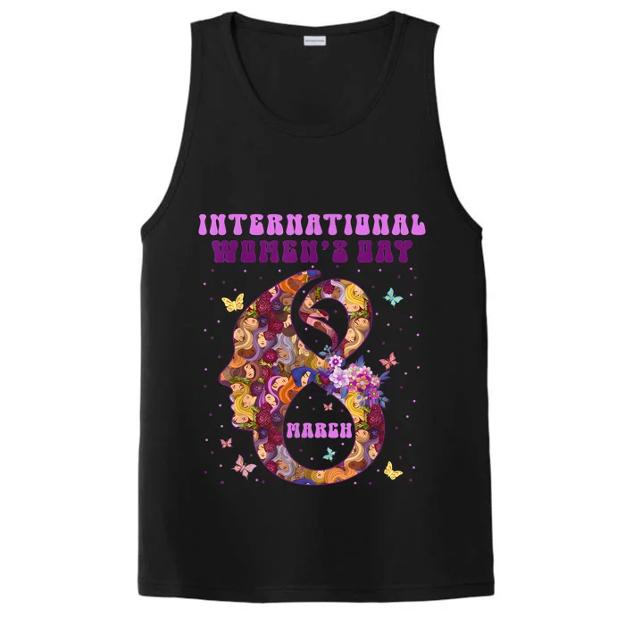 International Women Day 8 March 2024 Flowers Performance Tank