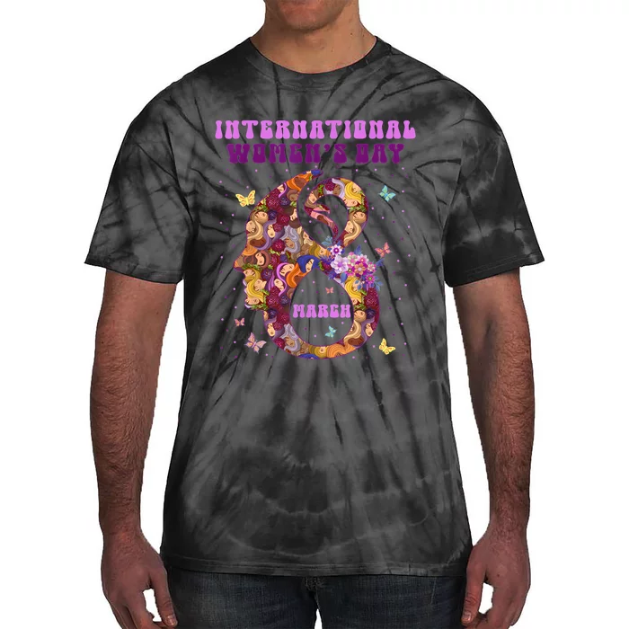 International Women Day 8 March 2024 Flowers Tie-Dye T-Shirt