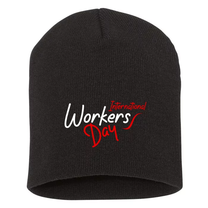 International Worker's Day Short Acrylic Beanie