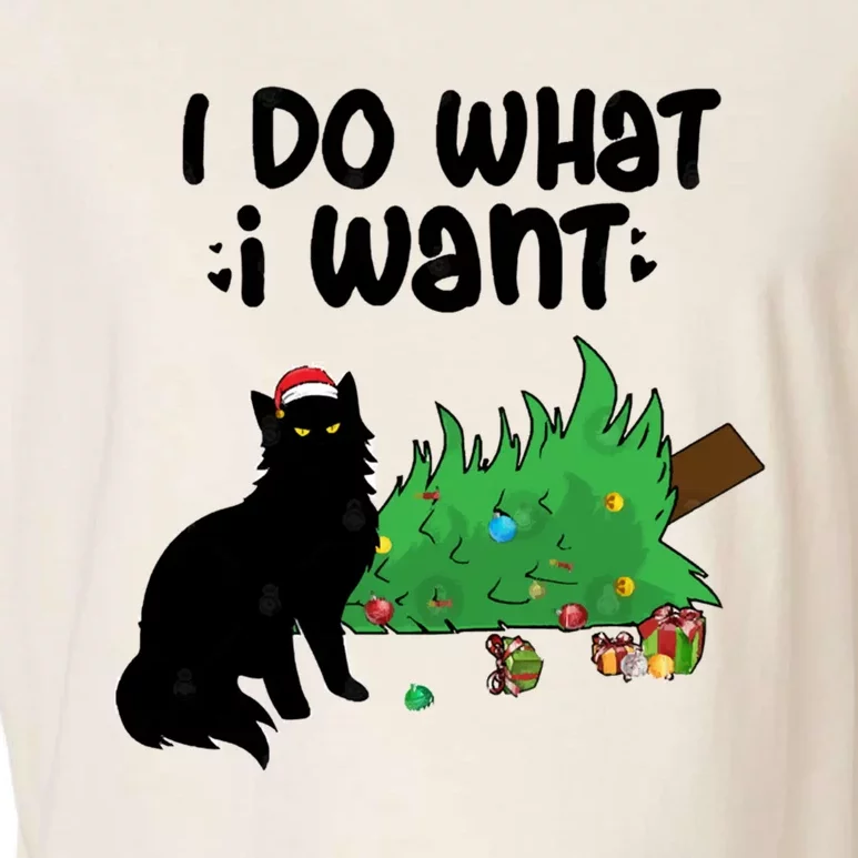 Ido Whatiwant Funny Cat Christmas Tree Gift Garment-Dyed Women's Muscle Tee