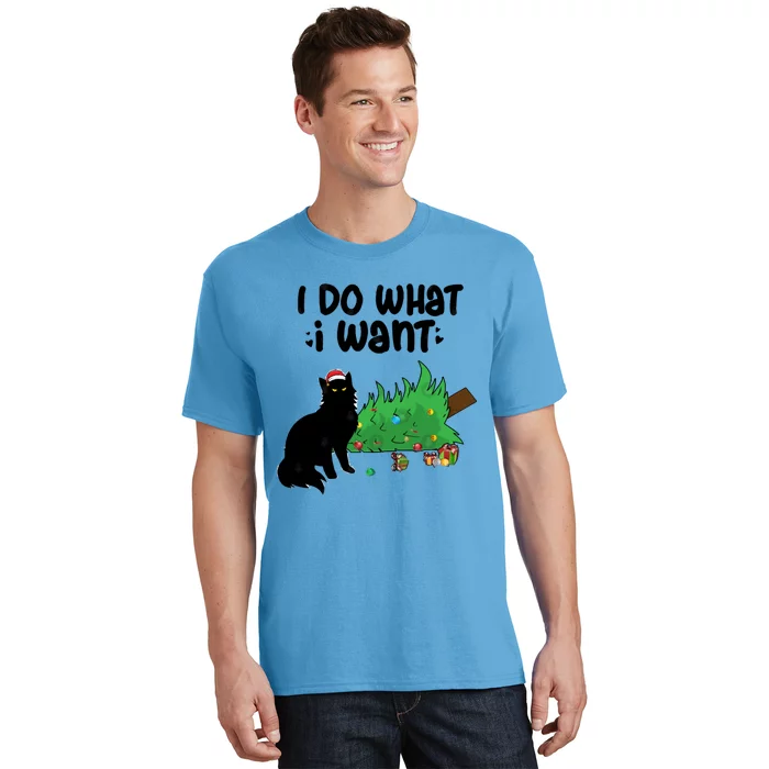 Ido Whatiwant Funny Cat Christmas Tree Gift T-Shirt