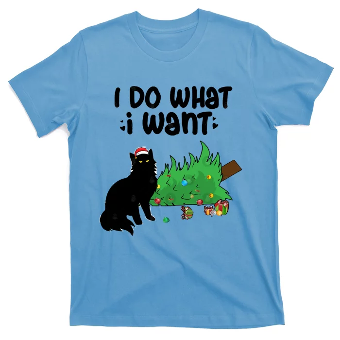 Ido Whatiwant Funny Cat Christmas Tree Gift T-Shirt