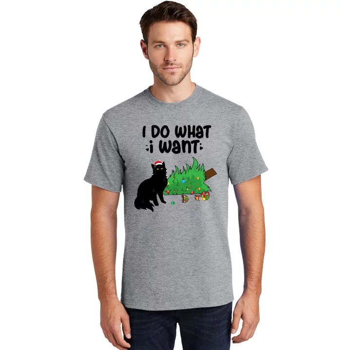 Ido Whatiwant Funny Cat Christmas Tree Gift Tall T-Shirt