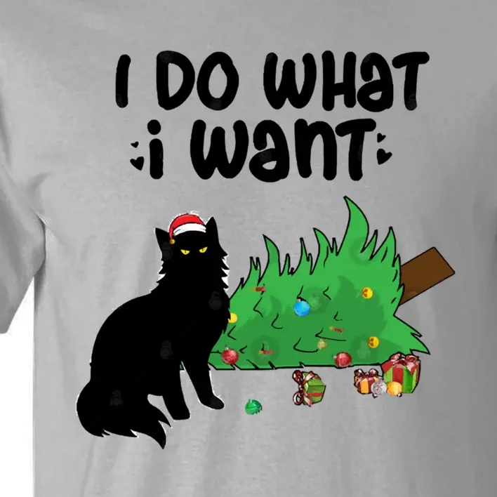 Ido Whatiwant Funny Cat Christmas Tree Gift Tall T-Shirt