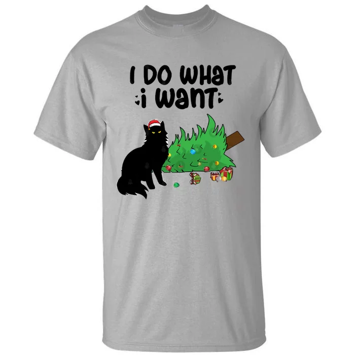 Ido Whatiwant Funny Cat Christmas Tree Gift Tall T-Shirt