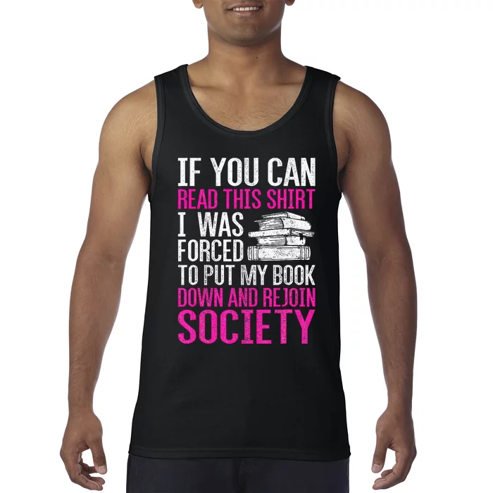 I Was Forced To Put My Book Down Reading Tank Top