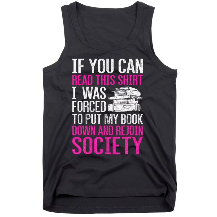 I Was Forced To Put My Book Down Reading Tank Top