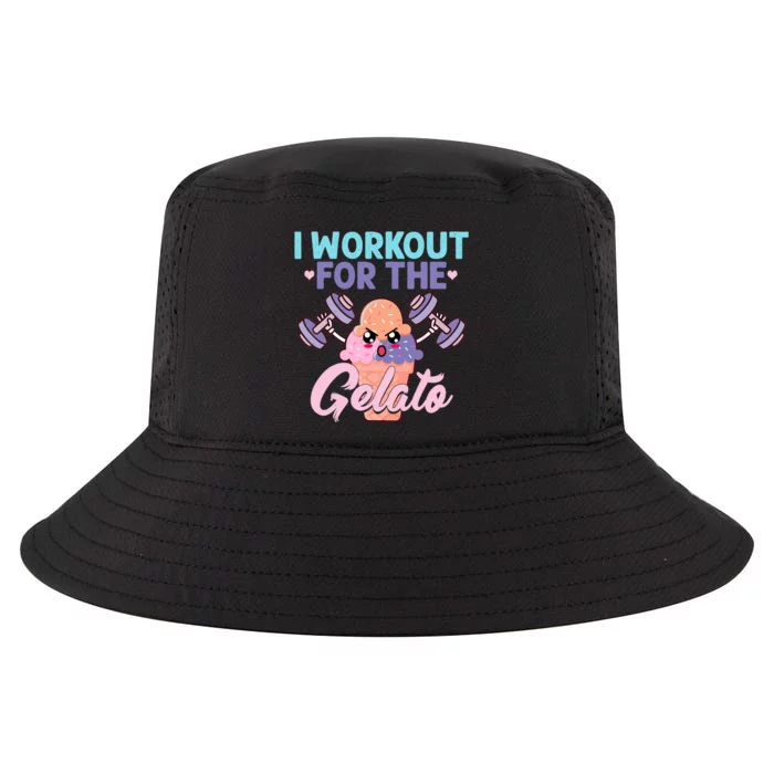 I Workout For The Gelato Funny Workout Fitness Cool Comfort Performance Bucket Hat