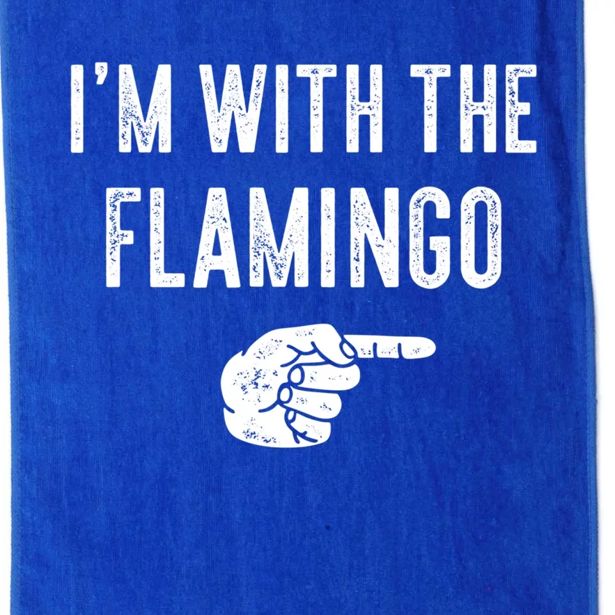 IM With Flamingo Halloween Christmas Funny Great Gift Platinum Collection Golf Towel