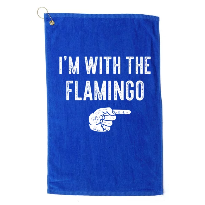 IM With Flamingo Halloween Christmas Funny Great Gift Platinum Collection Golf Towel