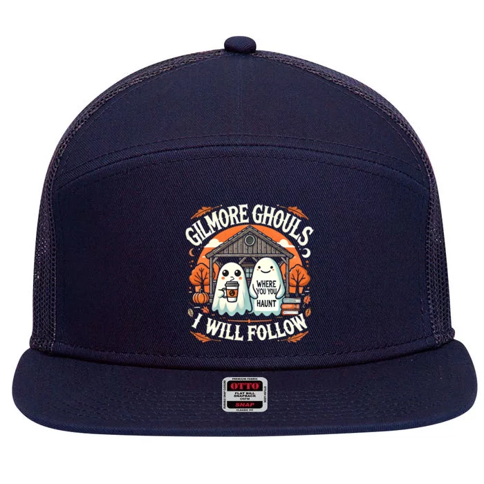 I Will Follow Apparel Gilmore Ghouls Where You Haunt 7 Panel Mesh Trucker Snapback Hat