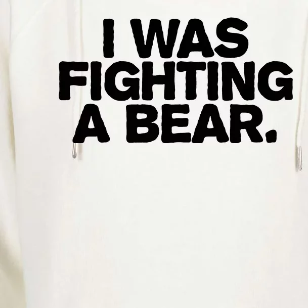 I Was Fighting A Bear Funny Injury Get Well Gift Womens Funnel Neck Pullover Hood