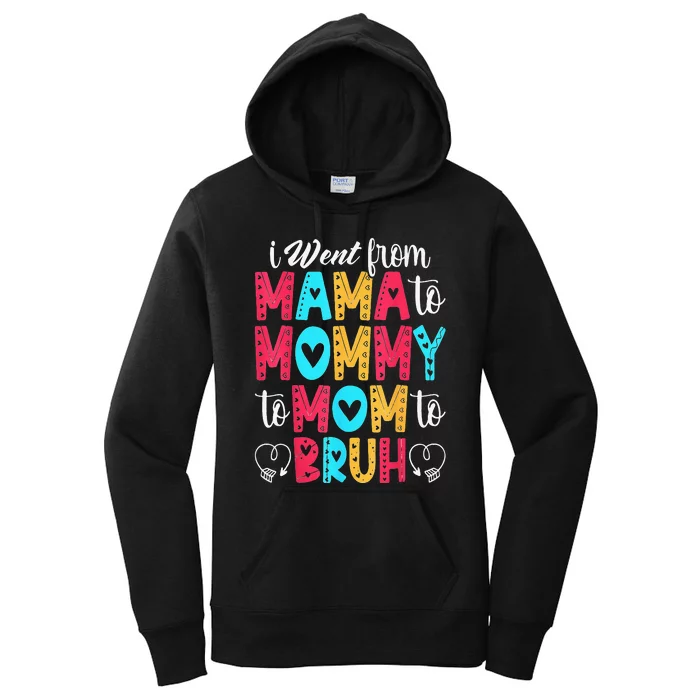 I Went From Mama To Mommy To Mom To Bruh First Mother's Day Women's Pullover Hoodie