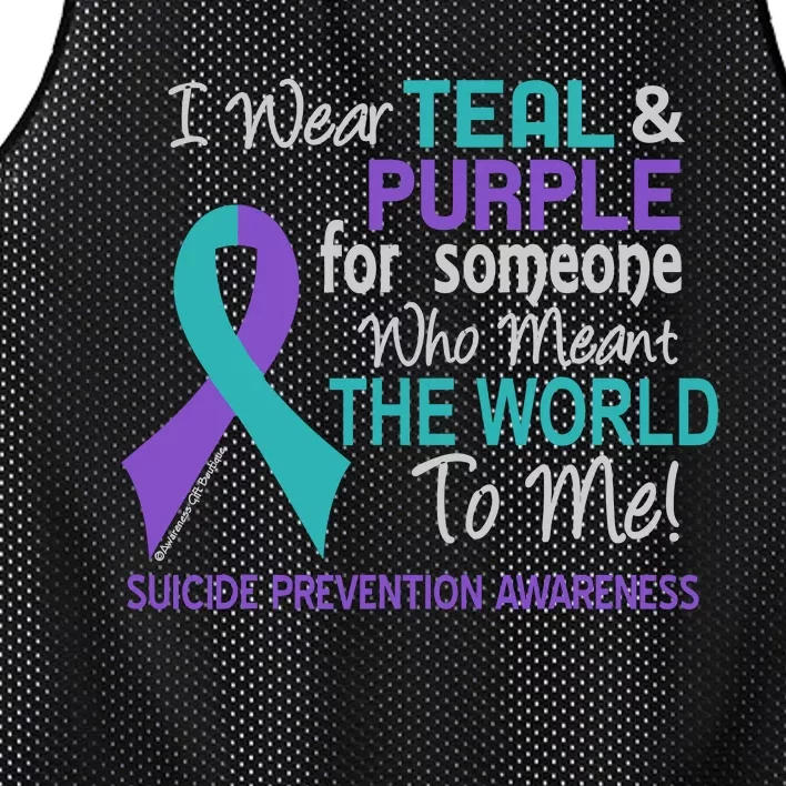 I Wear For Someone Who Meant World To Me Suicide Prevention Mesh Reversible Basketball Jersey Tank