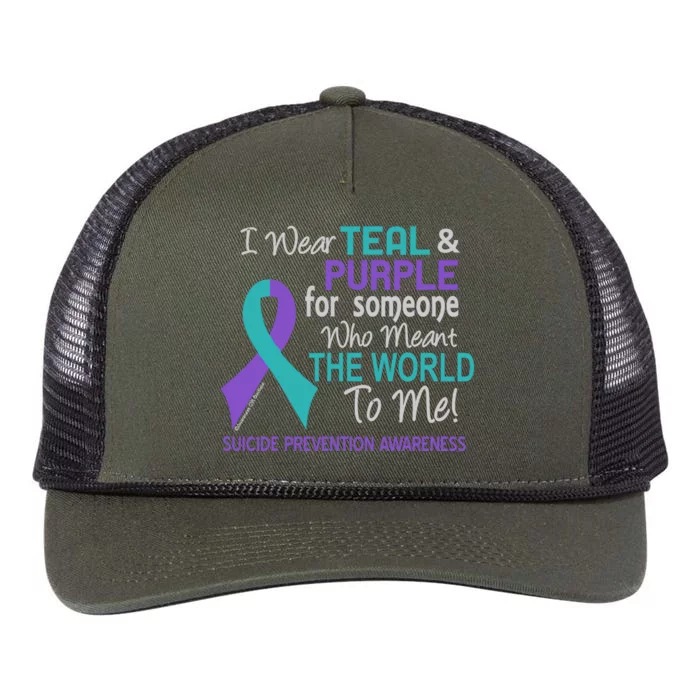 I Wear For Someone Who Meant World To Me Suicide Prevention Retro Rope Trucker Hat Cap