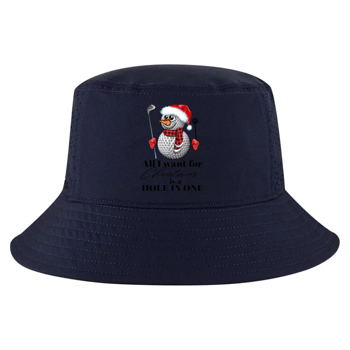 I Want For Christmas Is A Hole In One Golf Ball Snow Xmas Gift Cool Comfort Performance Bucket Hat