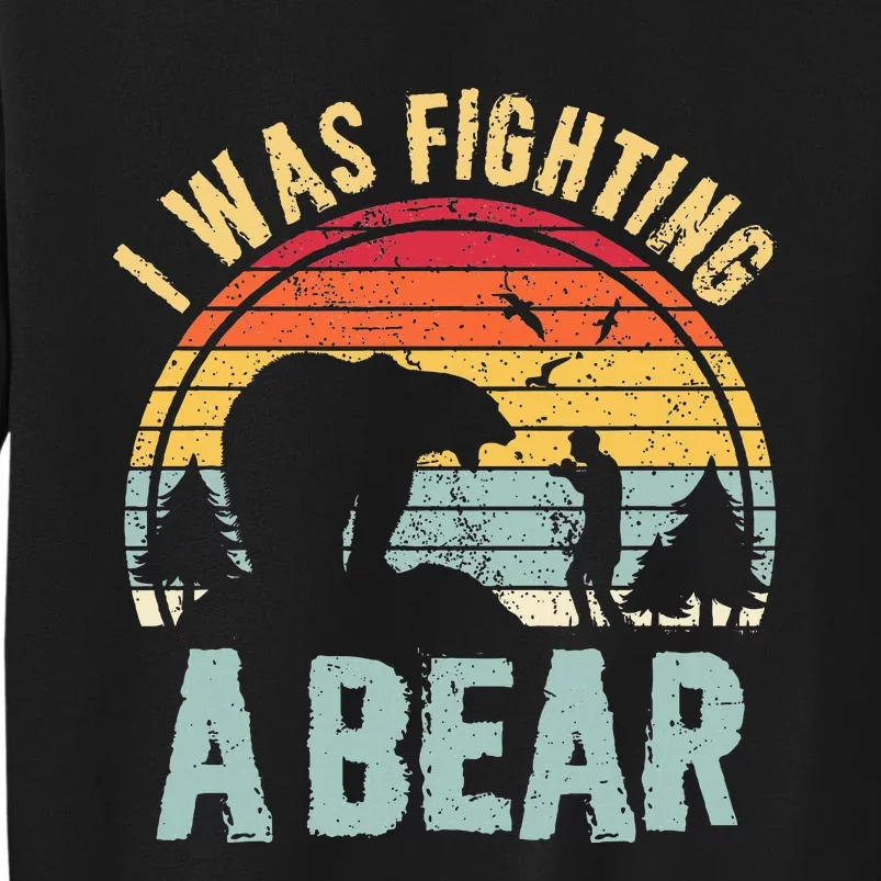 I Was Fighting A Bear Funny Injury Recovery Get Well Soon Sweatshirt