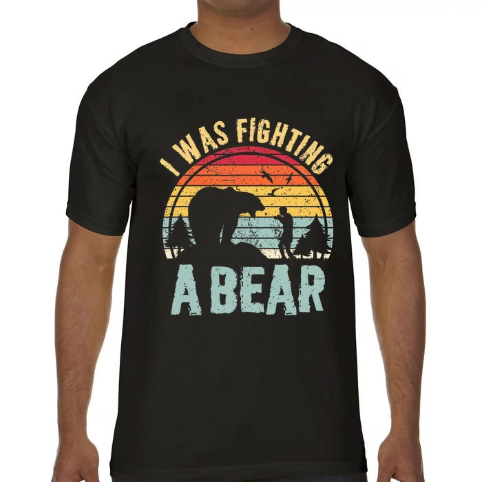 I Was Fighting A Bear Funny Injury Recovery Get Well Soon Comfort Colors T-Shirt