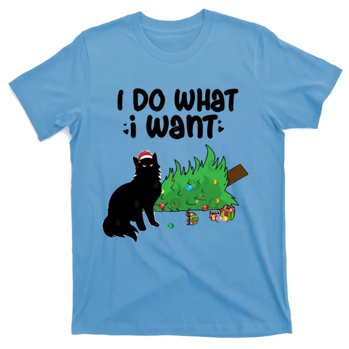 Ido Whatiwant Funny Cat Christmas Tree Cool Gift T-Shirt