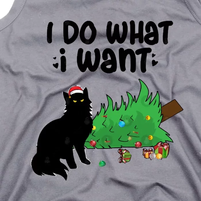 Ido Whatiwant Funny Cat Christmas Tree Cool Gift Tank Top