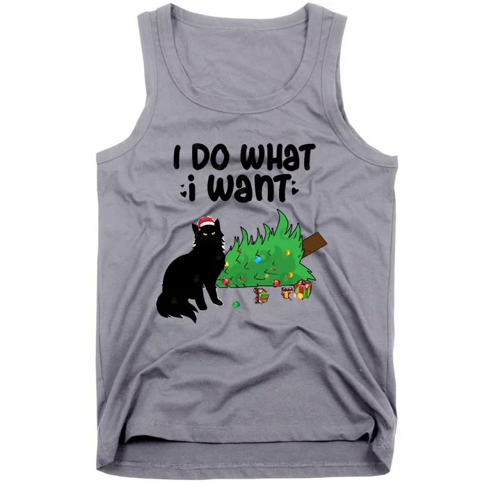 Ido Whatiwant Funny Cat Christmas Tree Cool Gift Tank Top