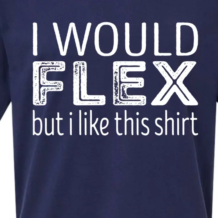 I Would Flex But I Like This Gift Workout Gift Sueded Cloud Jersey T-Shirt