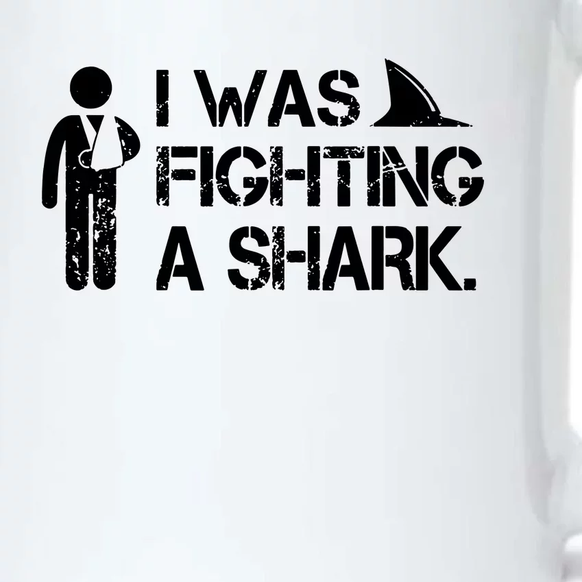 I Was Fighting A Shark Black Color Changing Mug