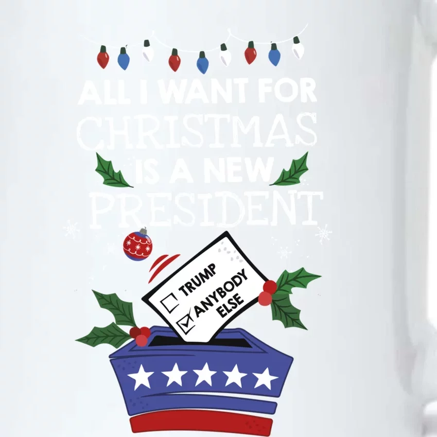 I Want For Christmas Is A New President Funny Antitrump Gift Black Color Changing Mug