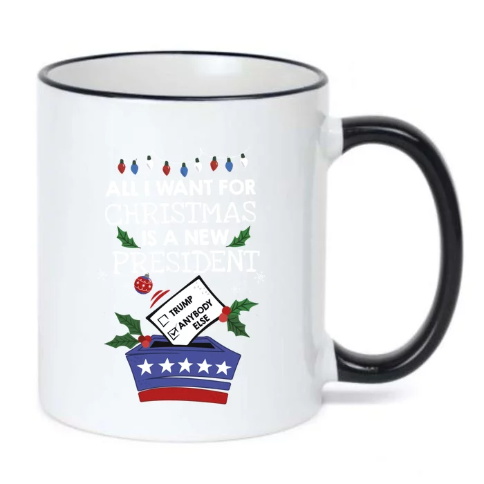 I Want For Christmas Is A New President Funny Antitrump Gift Black Color Changing Mug