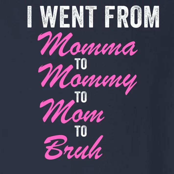 I Went From Momma To Mommy To Mom To Bruh Funny Mothers Day Women Mom Life Toddler Long Sleeve Shirt