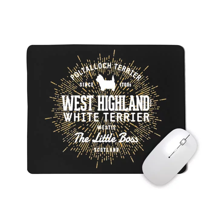 Intage Westie For Dog Lovers West Highland White Terrier Mousepad