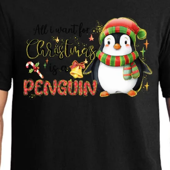 I Want For Christmas Is A Penguin Merry Christmas Gift Pajama Set