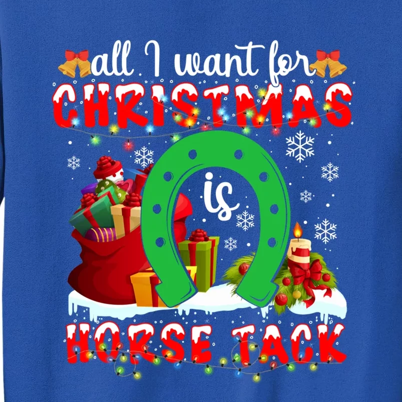 I Want For Christmas Is Horse Tack Funny Gift Tall Sweatshirt