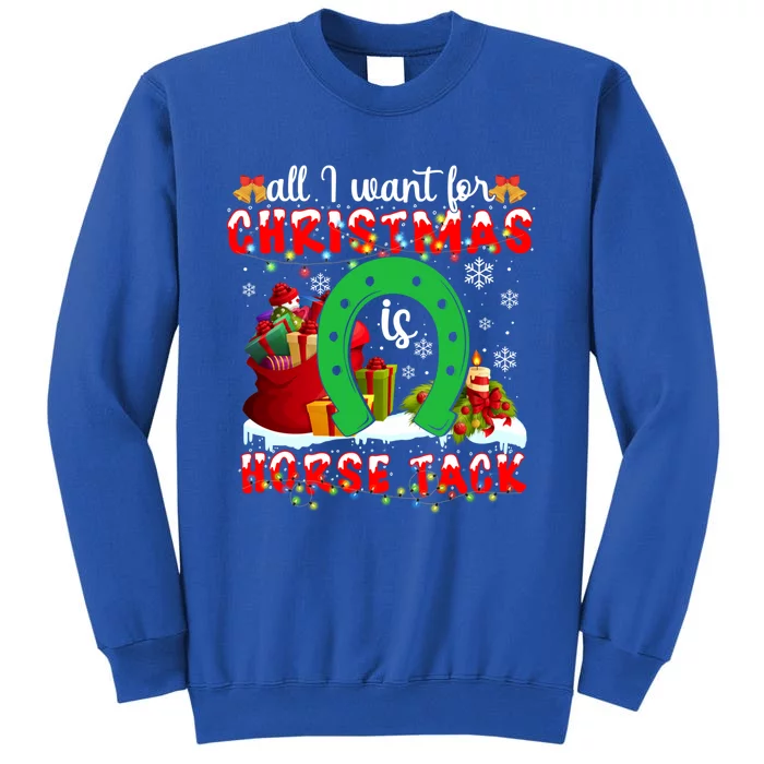 I Want For Christmas Is Horse Tack Funny Gift Tall Sweatshirt