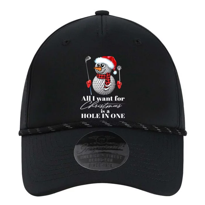 I Want For Christmas Is A Hole In One Golf Ball Snow Xmas Funny Gift Performance The Dyno Cap