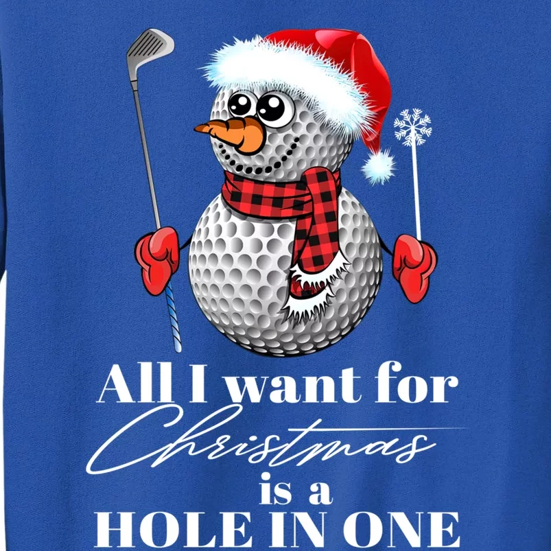 I Want For Christmas Is A Hole In One Golf Ball Snow Xmas Funny Gift Tall Sweatshirt