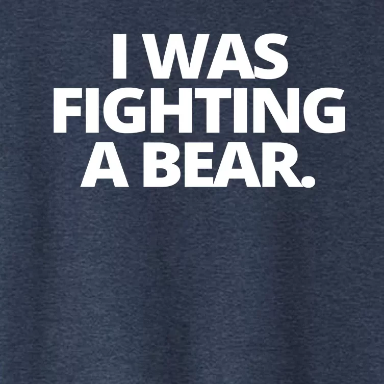 I Wanna Fighting A Bear Funny Injury Women's Crop Top Tee