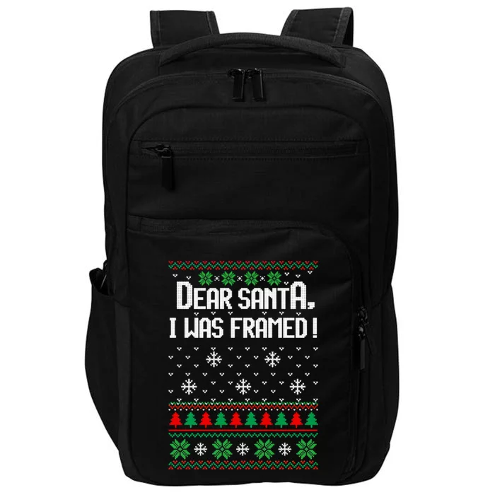 I Was Framed Ugly Christmas Impact Tech Backpack