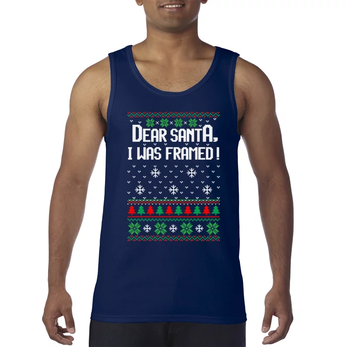 I Was Framed Ugly Christmas Tank Top