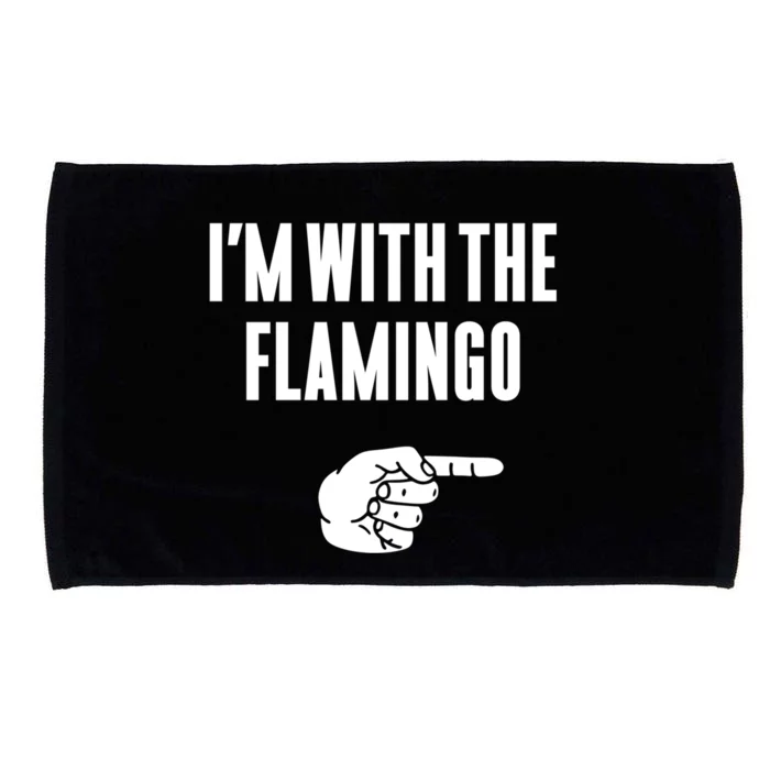 IM With Flamingo Halloween Christmas Funny Gift Microfiber Hand Towel