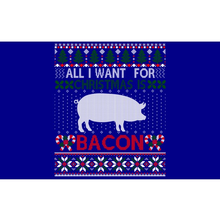 I Want For Christmas Is Bacon Pig Ugly Christmas Sweater Gift Bumper Sticker