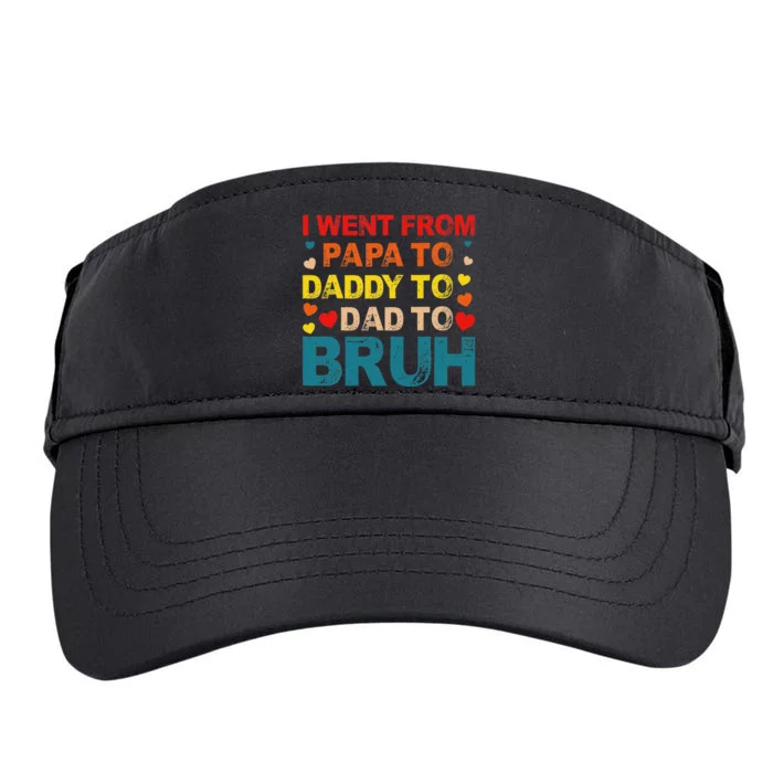 I Went From Papa To Daddy To Dad To Bruh Adult Drive Performance Visor