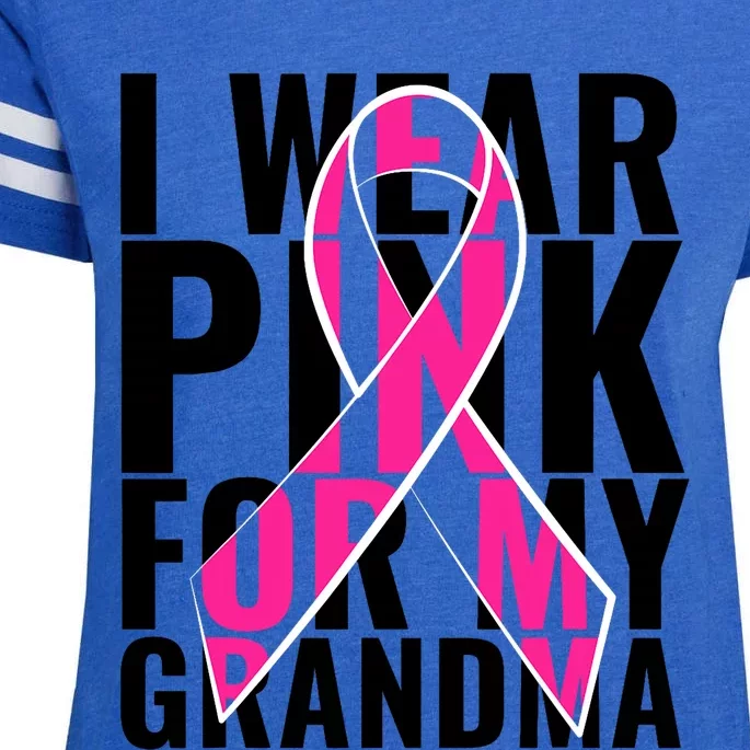 I Wear For My Grandma Breast Cancer Awareness 2024 Enza Ladies Jersey Football T-Shirt