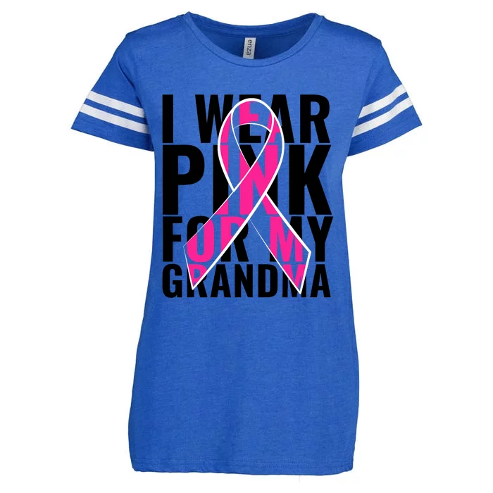 I Wear For My Grandma Breast Cancer Awareness 2024 Enza Ladies Jersey Football T-Shirt