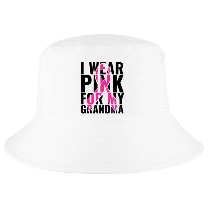 I Wear For My Grandma Breast Cancer Awareness 2024 Cool Comfort Performance Bucket Hat