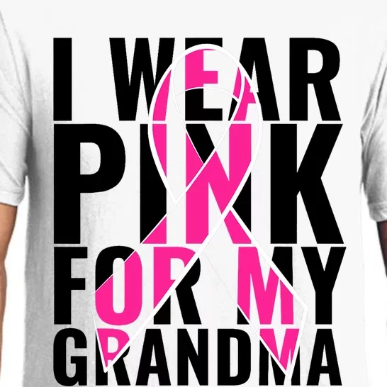 I Wear For My Grandma Breast Cancer Awareness 2024 Pajama Set