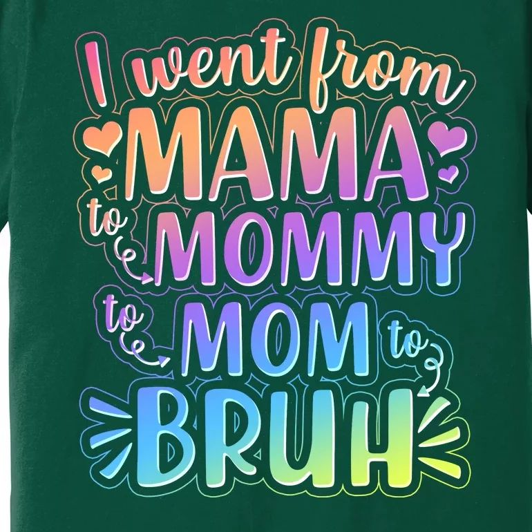 I Went From Mama Mommy Mom To BRUH Premium T-Shirt