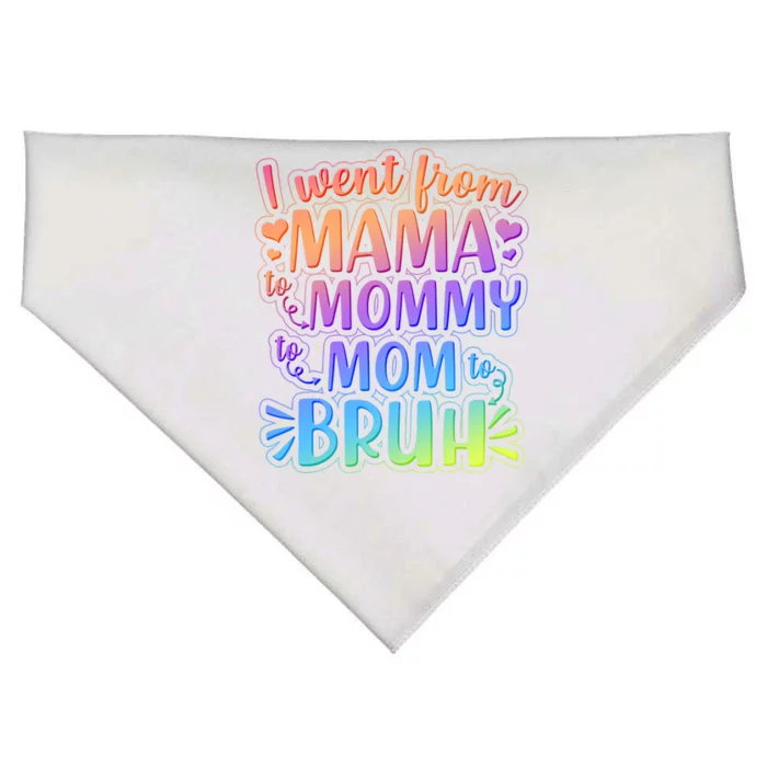 I Went From Mama Mommy Mom To BRUH USA-Made Doggie Bandana